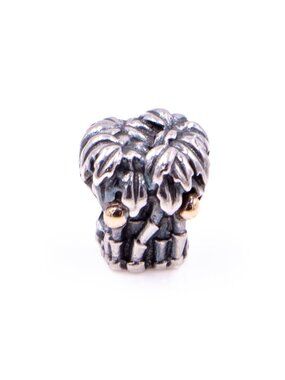 Pandora Retired Palm Tree Sterling Silver & 14K Gold Coconuts Charm